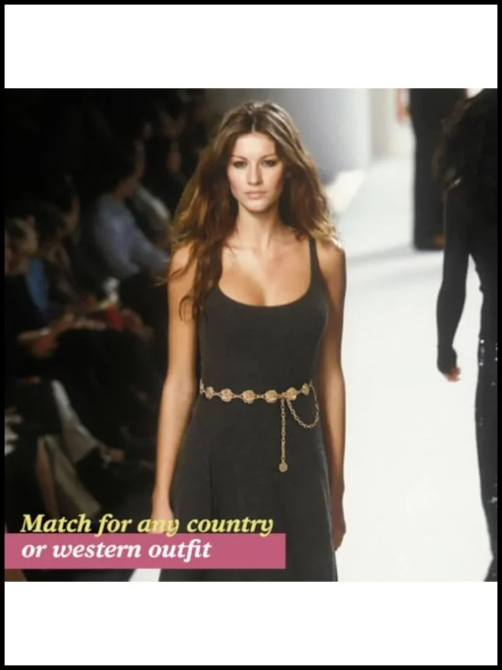 Alloy Floral Waist Chain Belt for Dresses - Adjustable
